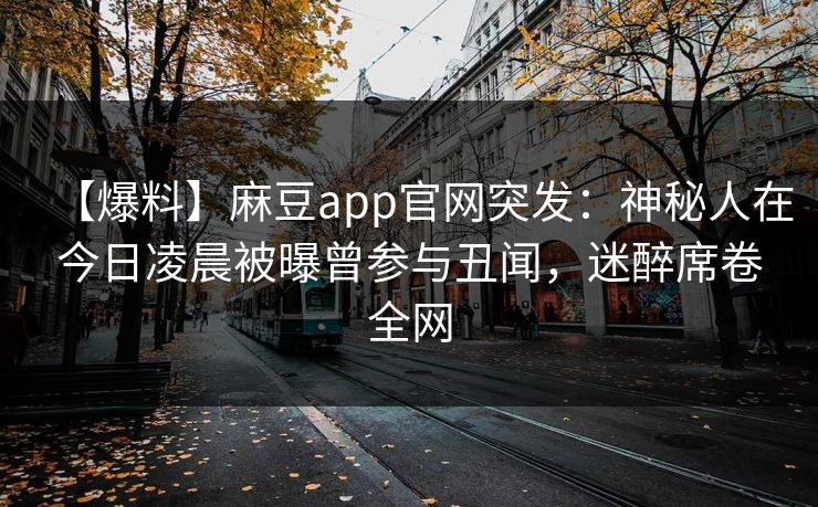 【爆料】麻豆app官网突发：神秘人在今日凌晨被曝曾参与丑闻，迷醉席卷全网