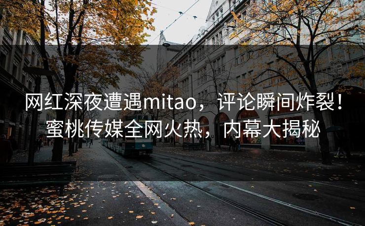 网红深夜遭遇mitao，评论瞬间炸裂！蜜桃传媒全网火热，内幕大揭秘