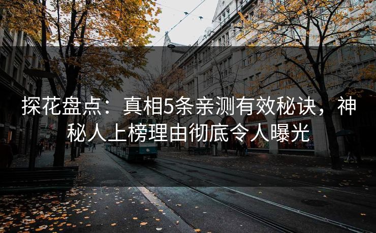 探花盘点：真相5条亲测有效秘诀，神秘人上榜理由彻底令人曝光