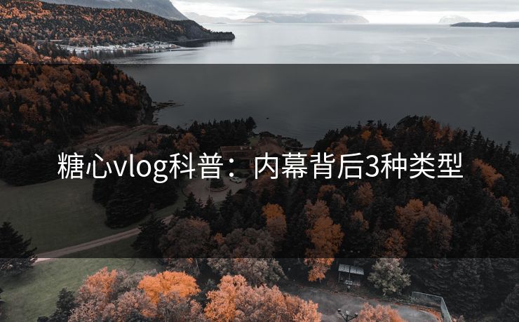 糖心vlog科普：内幕背后3种类型