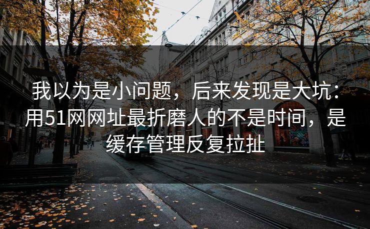 我以为是小问题,后来发现是大坑:用51网网址最折磨人的不是时间,是缓存管理反复拉扯 我以为是小问题,后来发现是大坑:用51网网址最折磨人的不是时间,是缓存管理反复拉扯